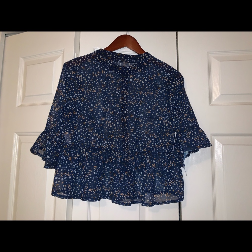 Blouse with button down back